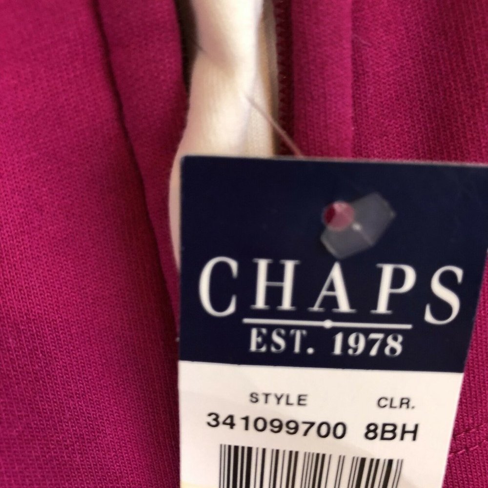 Chaps Ralph Lauren Raspberry Pink Hooded Zip Front - Picture 6 of 6